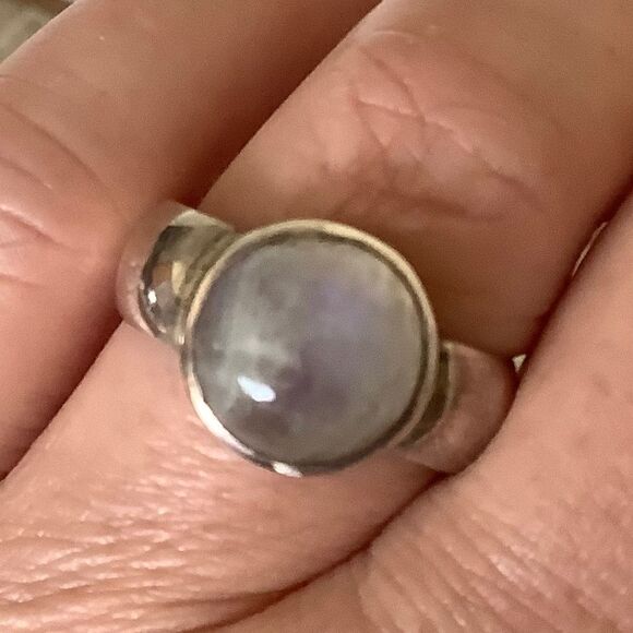 Sterling SILVER 925 MOON STONE WOMAN RING SIZE US 8​ - Picture 5 of 9